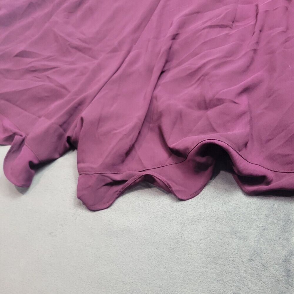 City Chic Plum Short Sleeve Wrap Romper With Tie Waist XL 22 Polyester Womens Fa - Picture 7 of 11